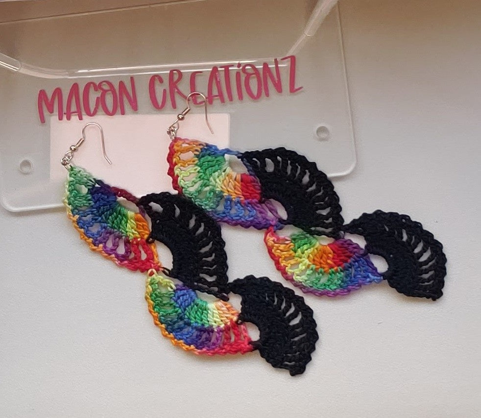 Deluxe Crochet Fan Earrings