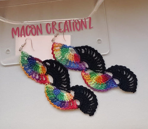 Deluxe Crochet Fan Earrings