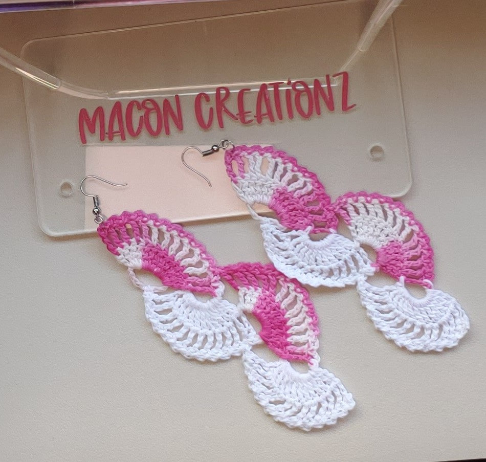 Deluxe Crochet Fan Earrings