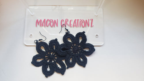 Crochet Flower Earrings