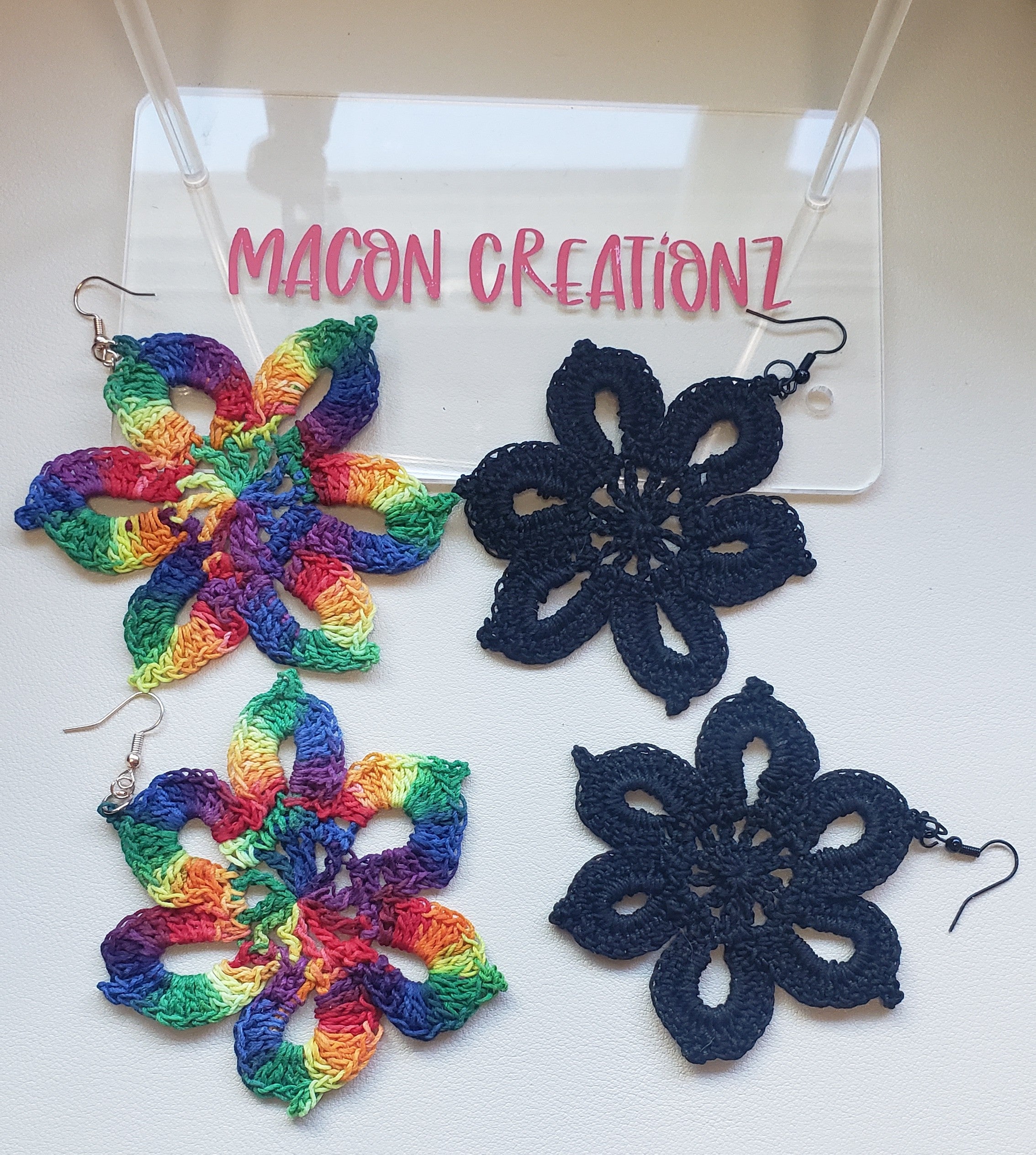 Crochet Flower Earrings