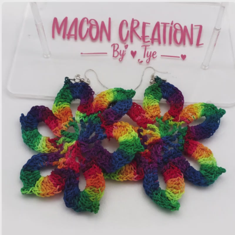 Crochet Flower Earrings